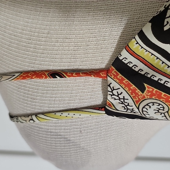 New York & Co. Vtg Y2K Paisley Print Spaghetti Strap Dress. Size 12 Cowl Neck. - Picture 4 of 7